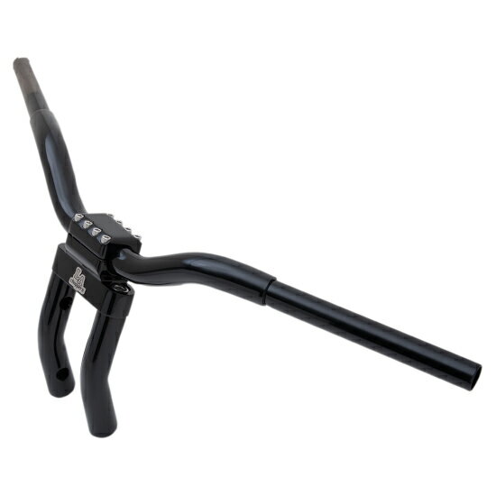 【LA Choppers】Kage Fighters Tハンドルバー/プルバックライザー グロスブラック　9インチ 0601-4458