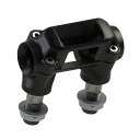 M8 ストリートボブ、ブレイクアウト、スタンダード Atlas ファットハンドルバー用 デジタルメーターマウント付ライザー (マットブラック) Thunderbike
