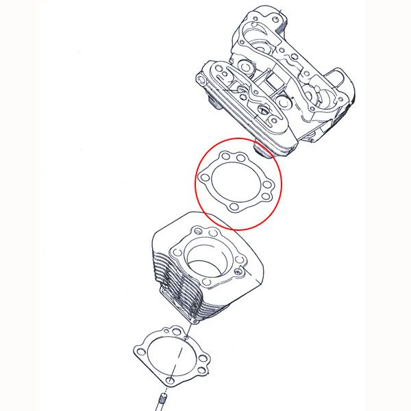 ハーレー純正 シリンダーヘッドガスケット 16770-84F