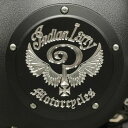 Indian Larryロゴ ダービカバー マットブラック Indian Larry Motorcycles