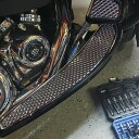 ツーリング、FLソフテイル ワッフル・19インチ フットボード (ブラック) サイクルスミス