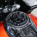 2025以降 ツーリング 6PTデザイン ベントホース付き ガスキャップ アッセンプリーキット ブラック Hofmann Designs(ホフマンデザイン)