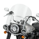 M8 ヘリテイジクラシック、デラックス 16.5インチ カーブ付ウィンドシールド (クリア) クリアビューシールド