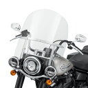 M8 ヘリテイジクラシック、デラックス 19.5インチ カーブ付ウィンドシールド (クリア) クリアビューシールド