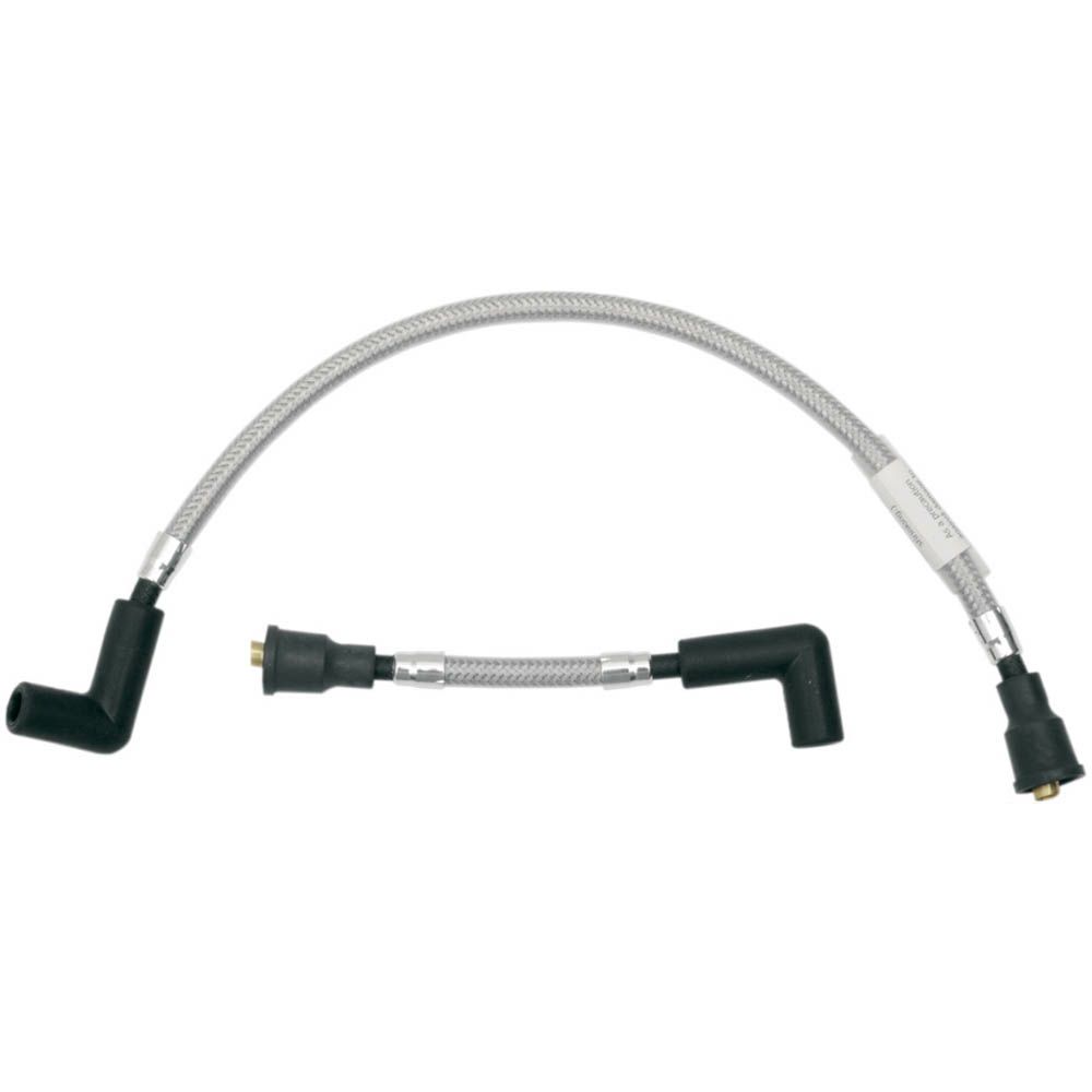 【MAGNUM】2104-0096 Braided スパークプラグワイヤー　ポリッシュステンレス 1984〜1999 FXST、FLST、..