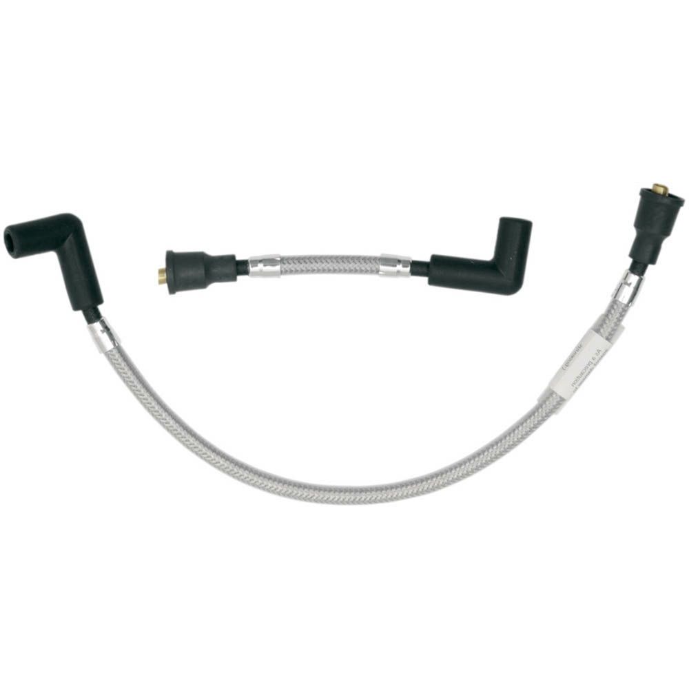 【MAGNUM】2104-0107 Braided スパークプラグワイヤー　ポリッシュステンレス 1999〜2008 ツーリング