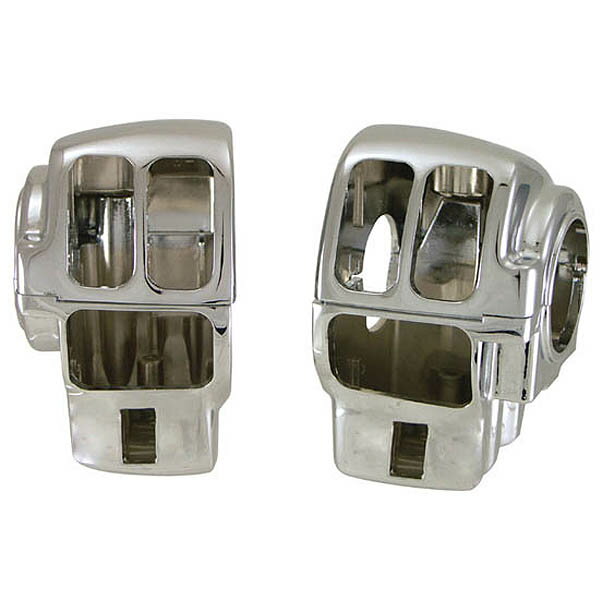 【V-Factor】スイッチハウジング クルーズコントロール無し クローム 1996〜2013 ツーリング 13365(2)