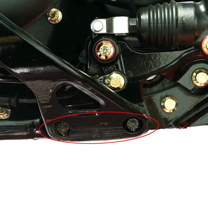 M8ソフテイル フットペグマウント ARPボルトキット ブラック BAMCO MOTORSPORTS (バムコ モータースポ..