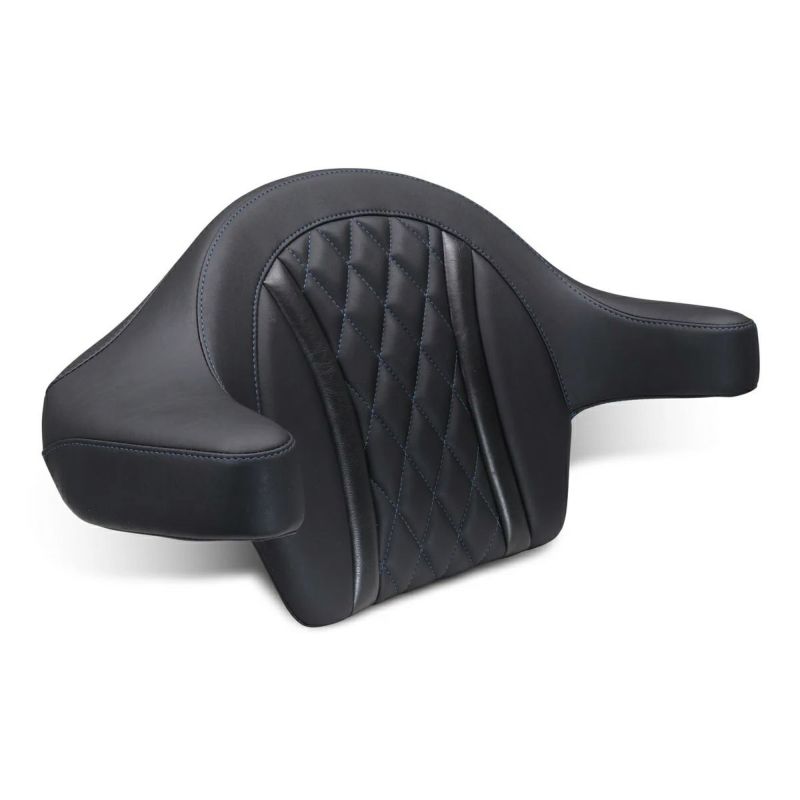 マスタング デラックス・ダイアモンド ツアーパックアームレストパッド (ブルー) 2014以降ツーリング