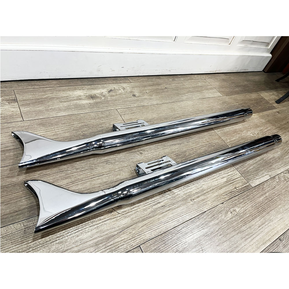 【中古】Bassani フィッシュテイル スリップオン・マフラー 33インチ