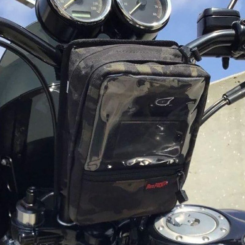 モトポケット ユーティリティ・ハンドルバーバッグ (ブラックカモ)(2)