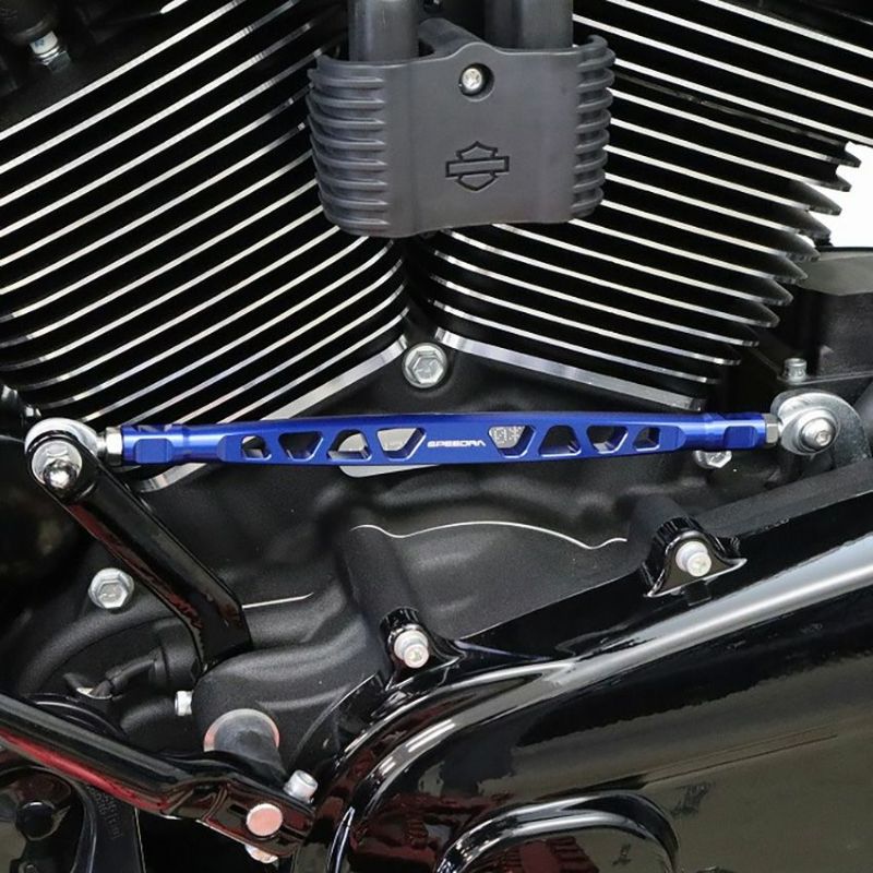 スピードラ シフトリンケージ (ブルー) ツーリング、ソフテイル、トライク