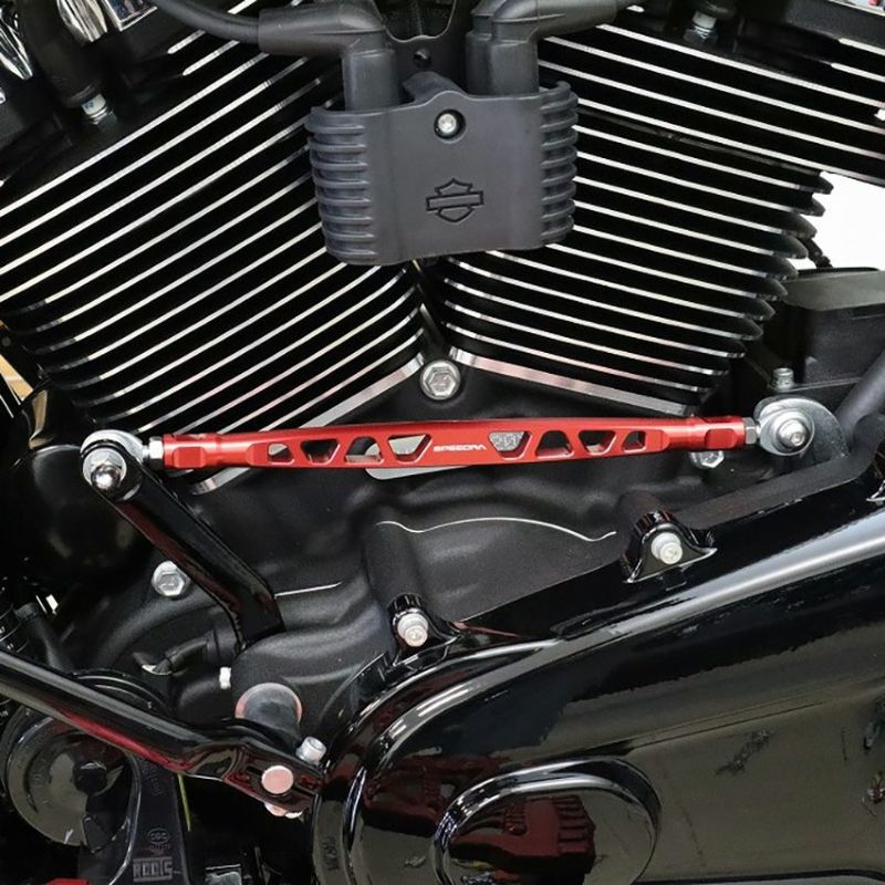 スピードラ シフトリンケージ (レッド) ツーリング、ソフテイル、トライク