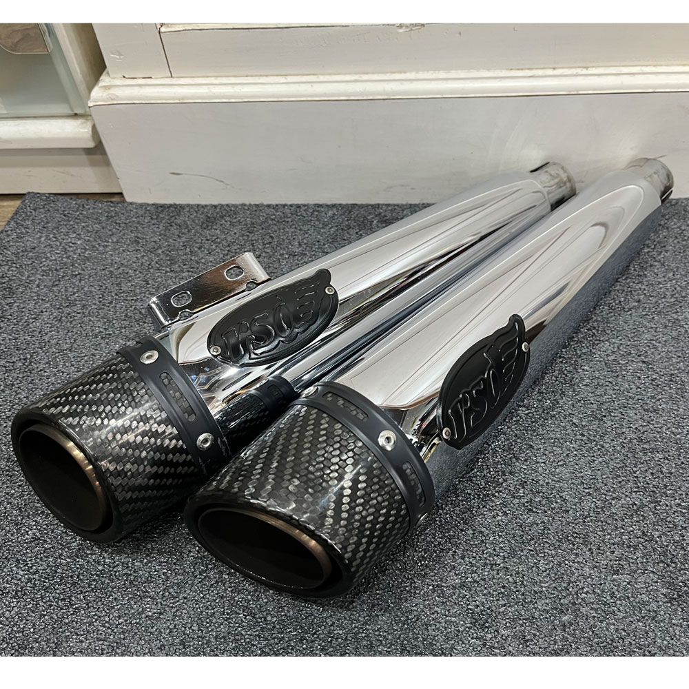 中古 RSD スラント スリップオンマフラー M8ソフテイル用