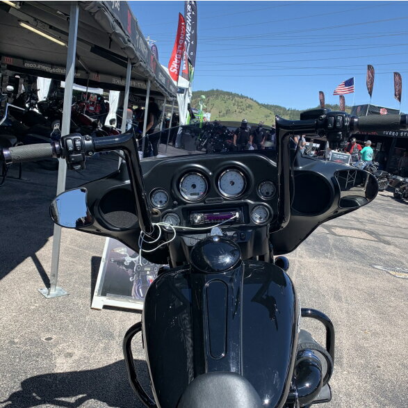 【Fat Baggers】1.5インチ・ポインテッドトップ ハンドルバー 16インチ ブラック 805016-B