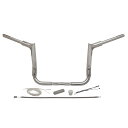 【Fat Baggers】1.5インチ・ポインテッドトップ ハンドルバー ケーブル付キット 12インチ クローム 809112