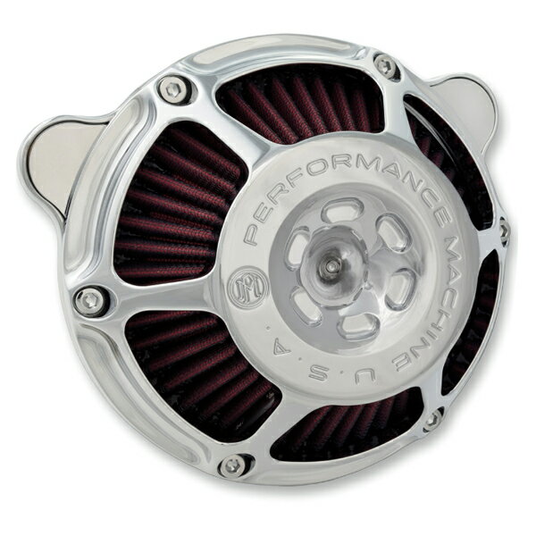 【PM】MAX HP エアクリーナー　クローム ケーブルスロットル車用 0206-2078-CH