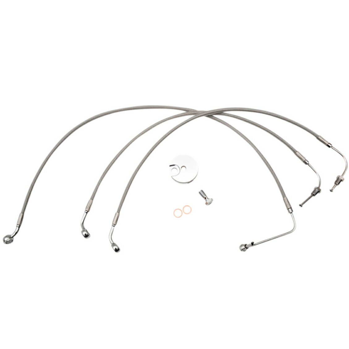 【エントリーでポイント10倍】【LA Choppers】ステンレス・ブレーキライン 12〜14インチエイプハンドル用 FXLRS/FXFB 1741-6240