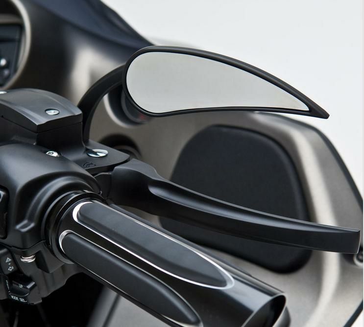 ハーレー用 【アレンネス】ラッドII ティアドロップ・ミラー　ブラック　右 13-401 スポーツスター　ダ..