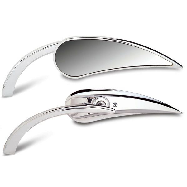 ハーレー用 【アレンネス】ラッドII ティアドロップ・ミラー　クローム　左 13-410 スポーツスター　ダイナ　ソフテイル