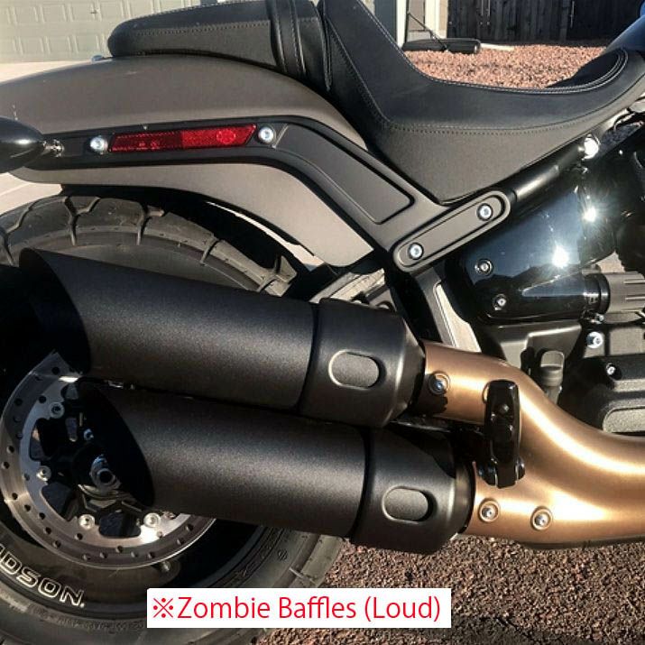 【TABパフォーマンス】131-2293-B-Z FXFB スラッシュカット スリップオンマフラー　ブラック ゾンビーバッフル