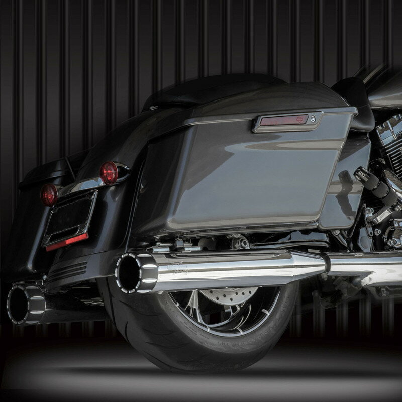 RCX Vapor スリップオンマフラー 4インチ クローム/ブラック