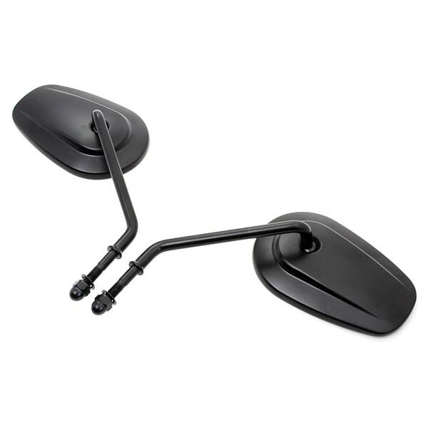 テーパー・ミラー/ブラック　左右ペア　ロング