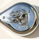 ハーレー 【クロームドーム】 フレイミングスカル エアクリーナーインサート ISK-2