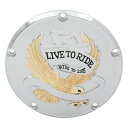 【ドラッグSP】 Live to Ride ダービーカバー クローム x ゴールド 1107-0158