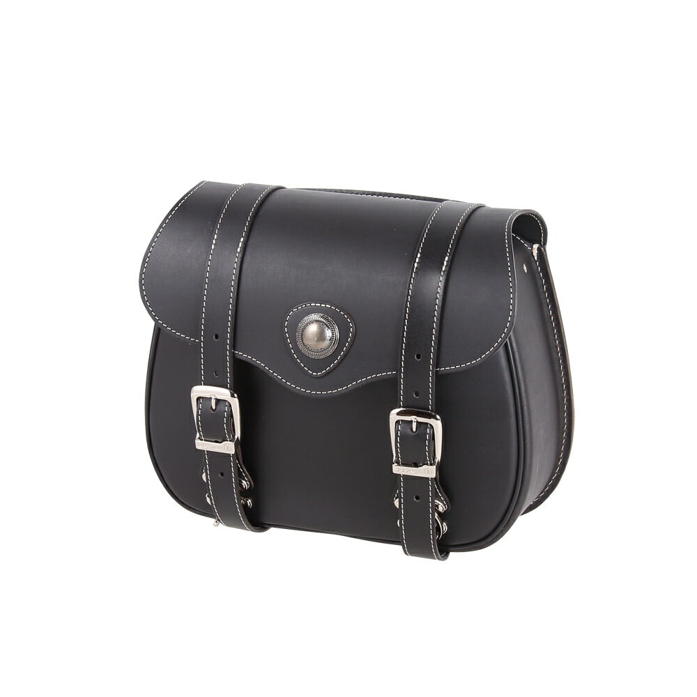 【デグナー】 レザーサドルバッグ ブラック PRSB-3-BK