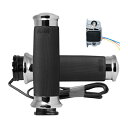 【エイボン】GRIP カスタムコントゥア ヒートグリップ クローム ケーブルスロットル車用 0631-0233