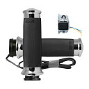【エイボン】GRIP カスタムコントゥア ヒートグリップ クローム 電子制御スロットル車用 0631-0234