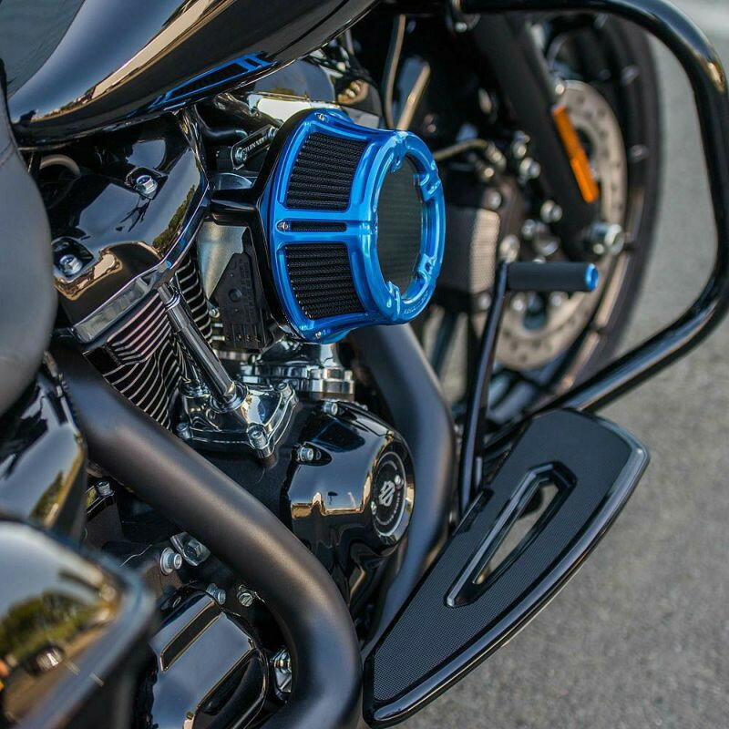 ハーレー用 【アレンネス】Methodクリアシリーズ エアクリーナー ブルー ケーブルスロットル 18-182 スポーツスター ダイナ ソフテイル