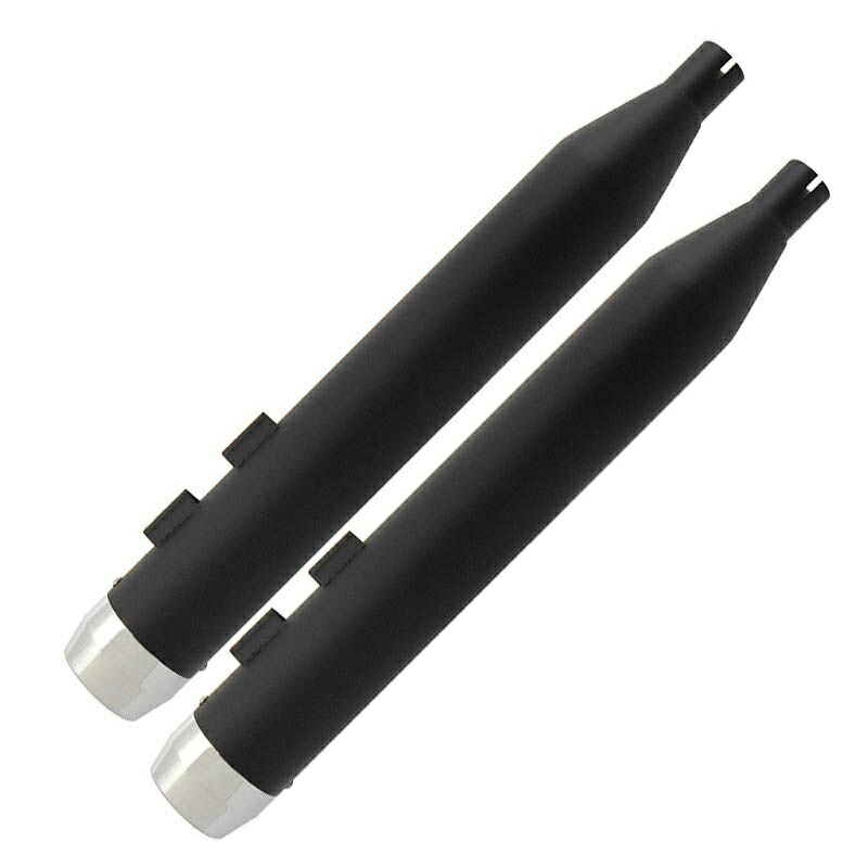 【パワーハウス】スリッポンマフラー 4.5インチ クロームテーパードエンドキャップ 1985〜2016 ツーリング 97101