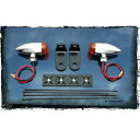 【DKカスタム】 ビレット フロントターンシグナル リロケーションキット クローム DK-CTS-FRT-KIT