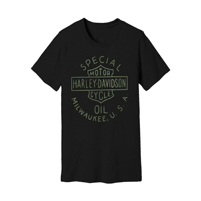 【商品名】 ハーレーダビッドソン メンズ・リベリオスTシャツ 【商品番号】 96339-22VM ハーレーダビッドソンを象徴するなかで、伝説的な存在であるヴィンテージオイル缶の一部をサンプリングし、新しいグラフィックデザインを施されたTシャツになります。 柔らかい100%コットンジャージーは、ディストレスドデニムやチェック柄のネルシャツと合わせても素敵です。 【素材】 ・100%コットンジャージー