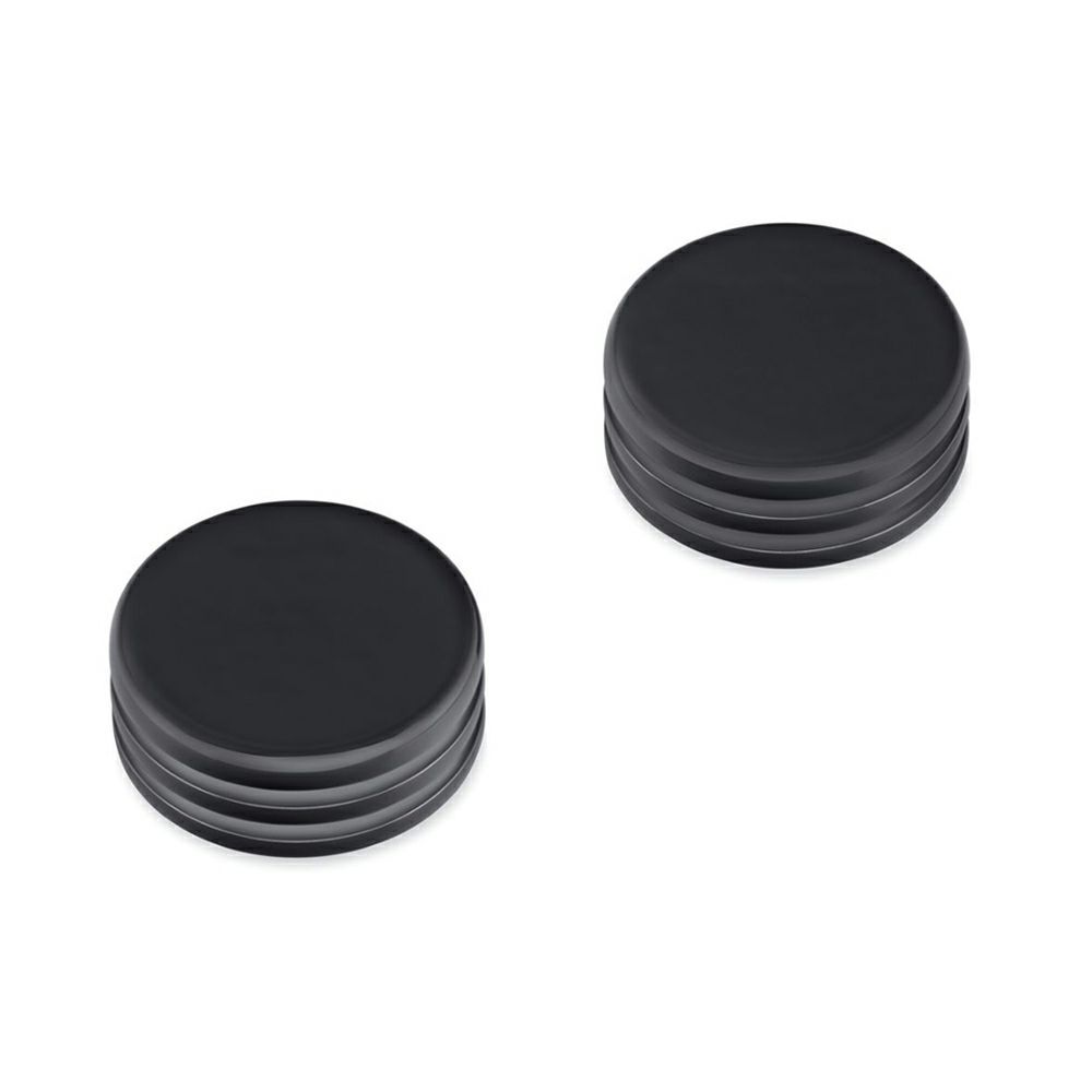 【45500515】ハーレー純正 アッパーフォークステムカバー ディファイアンス・ コレクション Gloss Black Upper Fork Nut Covers EVOソフテイル M8ソフテイル TCソフテイル
