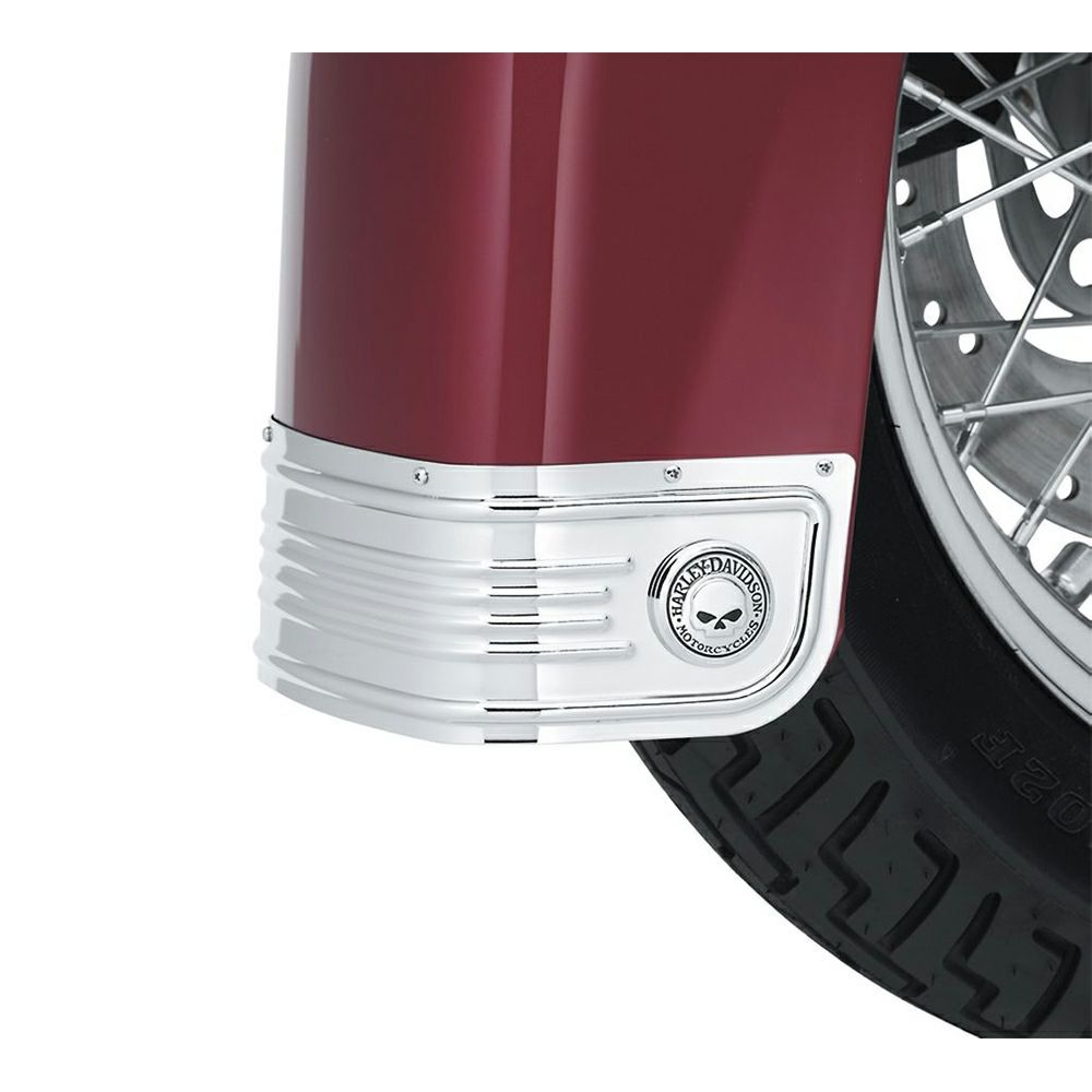 【59582-02A】ハーレー純正 ウイリーG.・スカル・フェンダースカートWillie G Skull Front Fender Skirt EVOツーリング TCツーリング&トライク