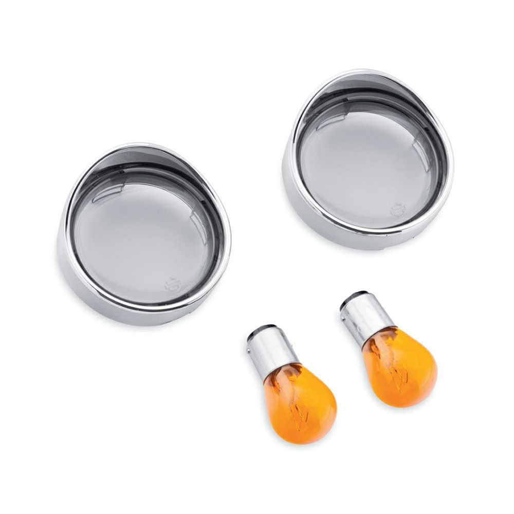 【69758-05】ハーレー純正 ブレット・フロントターンシグナルレンズFront Turn Signal Visor Kit M8ツーリング&トライク V-ROD