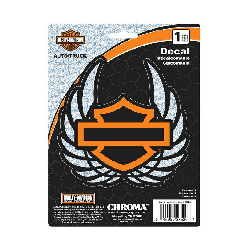 ハーレーダビッドソン ホログラフィック・ウィング・バー＆シールド・ステッカー CG27520