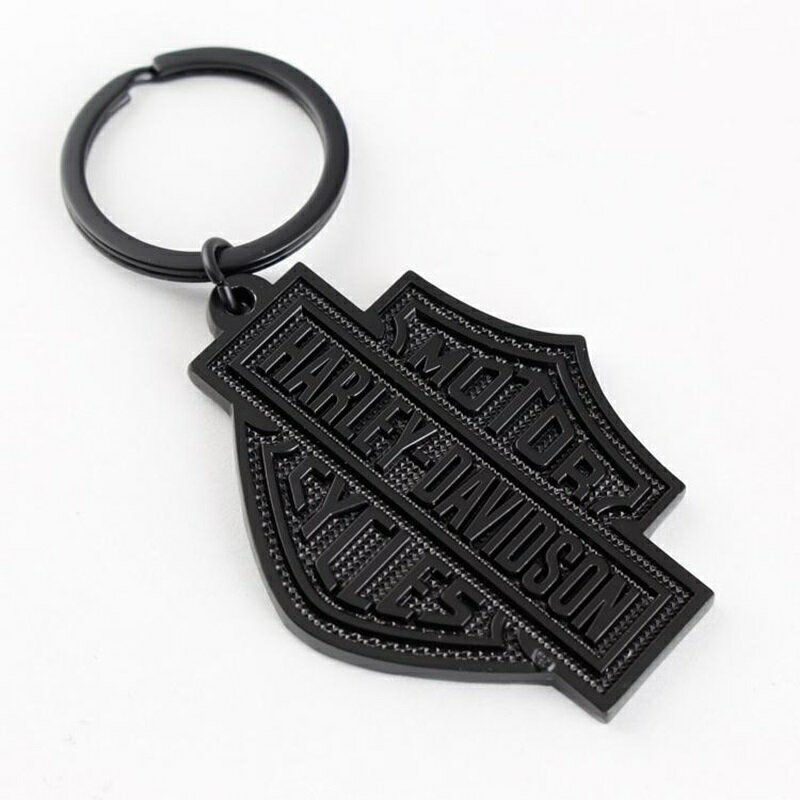 ハーレーダビッドソン Bar＆Shield ローレット加工メタルキーチェーン CRM-4536