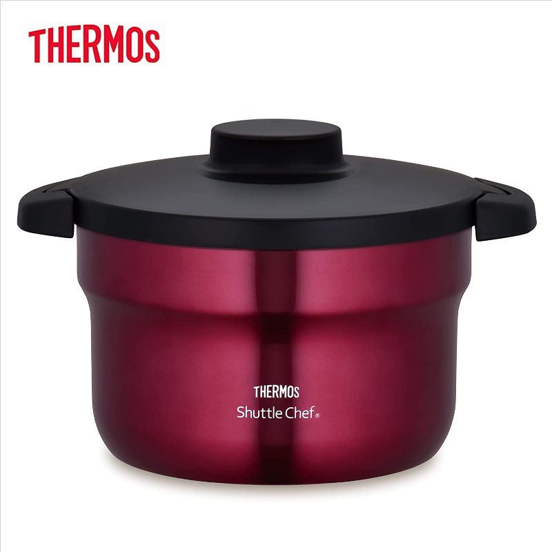サーモス（THERMOS）【KBJ-3001-R】真空保温調理器　レッド　■シャトルシェフ　2.8L（3～5人用）　■調理鍋3層ふっ素コーティング（底面2.9mm）　■送料無料（北海道・沖縄県・離島は送料が掛かります）のサムネイル