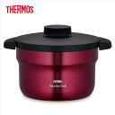 サーモス（THERMOS）【KBJ-3001-R】真空保温調理器 レッド ■シャトルシェフ 2.8L（3～5人用） ■調理鍋3層ふっ素コーティング（底面2.9mm） ■送料無料（北海道 沖縄県 離島は送料が掛かります）