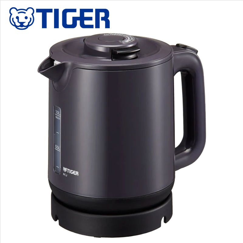 タイガー（TIGER）【PCJ-A101-H】蒸気レス電気ケトル　グレー　■6つにの安心・安全構造　容量1.0L　■送料無料（北海道・沖縄県・離島は送料が掛かります）