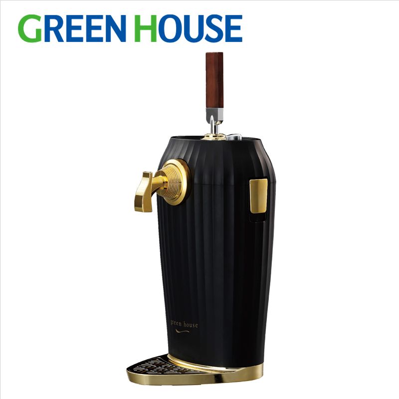 GREEN HOUSE グリーンハウス 【GH-BEERLS-BK】カクテルビールサーバー ブラック 保冷材・レシピブック付属 500ml缶・ペットボトル対応 送料無料 北海道・沖縄県・離島は送料が掛かります 