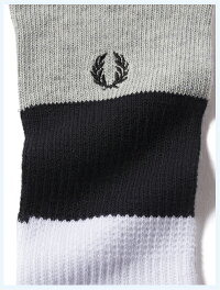 FREDPERRYフレッドペリー/モノトーンミドルソックス(F19862)White