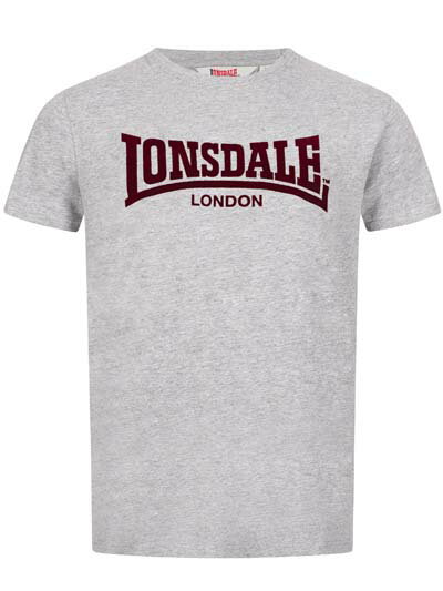 LONSDALE ロンズデール / フロックロゴプリントTシャツ(LL008) Marl Grey -送料無料-