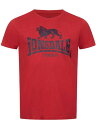 LONSDALE ロンズデール / ライオンロゴプリントTシャツ(SILVERHILL) Dark Red -送料無料-