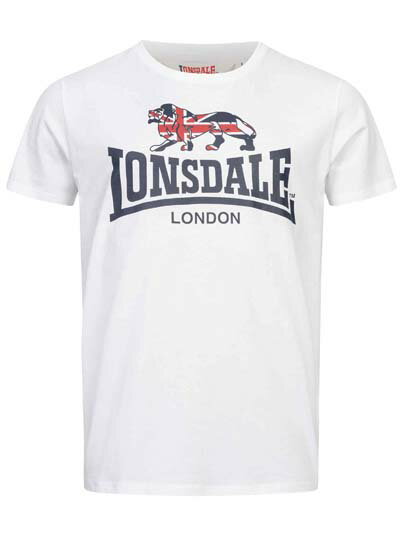 LONSDALE ロンズデール / ライオンロゴプリントTシャツ(STOURTON) White -送料無料-