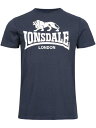 LONSDALE ロンズデール / ライオンロゴプリントTシャツ Navy -送料無料-